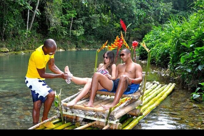 Bamboo rafting with Limestone Foot Massage free rum taste - What the $99.90 price includes