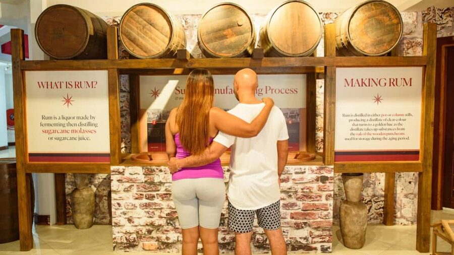 Barbados: Trail, Tram & Rum Experience - Riding through Harrison’s Cave