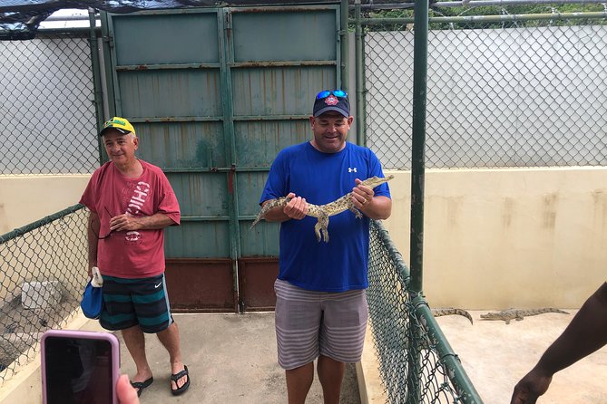 Black River Safari, YS Falls and Appleton Estate - Watching for crocodiles on the Black River