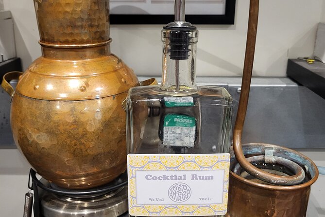 Distill a Bottle of Rum on mini copper stills - A rum class with a bottle at the end