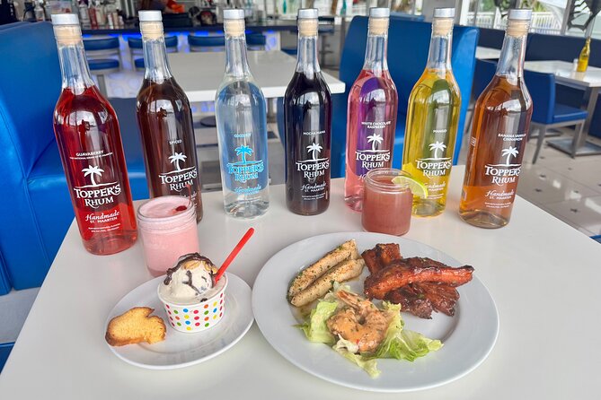 Topper's Rhum Culinary and Tasting Tour Rum Food and Fun - Five rhums at Topper’s tasting barrels